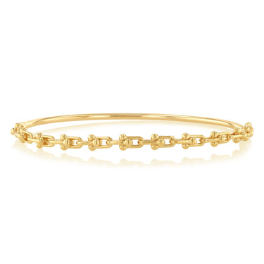 9ct Yellow Gold Fancy Link Bangle