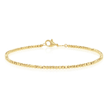 9ct Yellow Gold Fancy Beads 19cm Bracelet