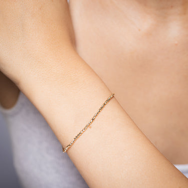 9ct Yellow Gold Fancy Beads 19cm Bracelet