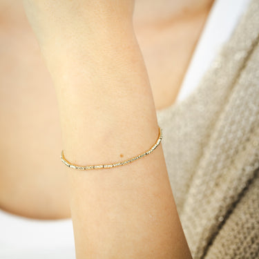 9ct Yellow Gold Fancy Elongated 19cm Bracelet