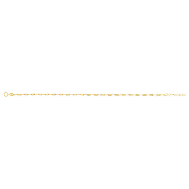 9ct Yellow Gold Fancy Diamond Cut 19cm Bracelet