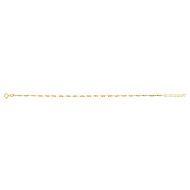 9ct Yellow Gold Fancy Diamond Cut 19cm Bracelet