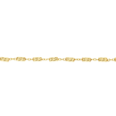 9ct Yellow Gold Fancy Diamond Cut 19cm Bracelet