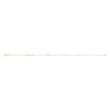 9ct Yellow Gold Mum 19cm Bracelet