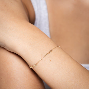 9ct Yellow Gold Mum 19cm Bracelet