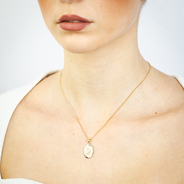 9ct Yellow Gold Oval St. Christopher Pendant