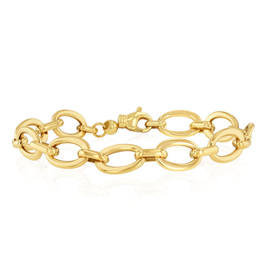 9ct Yellow Gold Fancy Belcher 20.3cm Bracelet