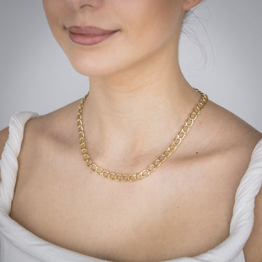 9ct Yellow Gold 150 Gauge Open Curb 45cm Chain