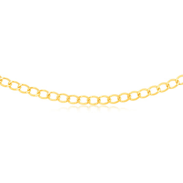 9ct Yellow Gold 150 Gauge Open Curb 50cm Chain