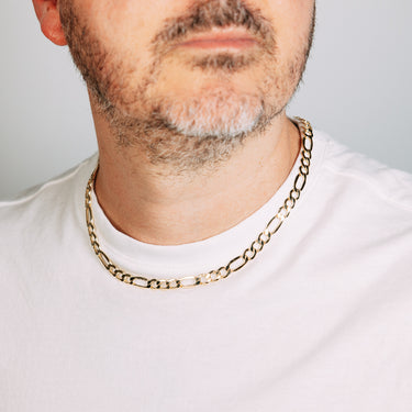 9ct Yellow Gold Diamond Cut 150 Gauge 1:3 Figaro 50cm Chain