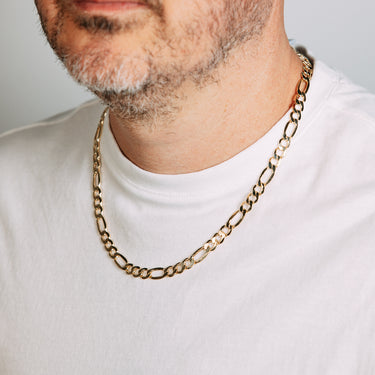 9ct Yellow Gold Diamond Cut 170 Gauge 1:3 Figaro 55cm Chain