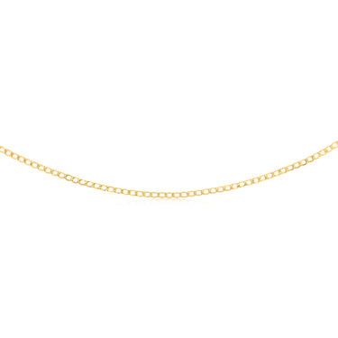 9ct Yellow Gold Curb 80 Gauge 50cm Chain
