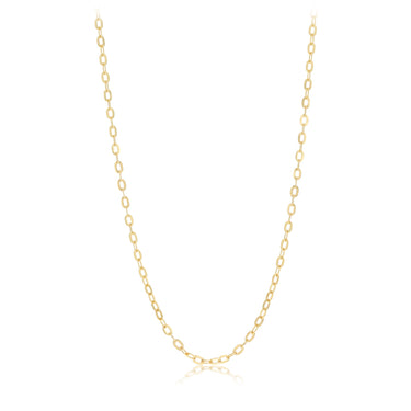 9ct Yellow Gold Fine Trace 35 Gauge 40cm Chain