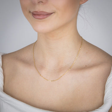 9ct Yellow Gold Fine Trace 35 Gauge 45cm Chain