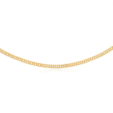 9ct Yellow Gold Fancy Double Curb 100 Gauge 45cm Chain