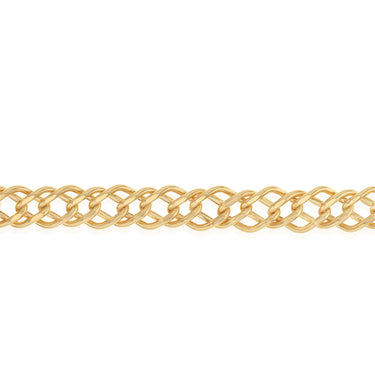 9ct Yellow Gold Fancy Double Curb 100 Gauge 45cm Chain