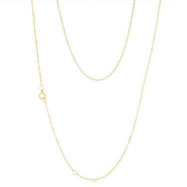 9ct Yellow Gold Fine 40+5cm Chain