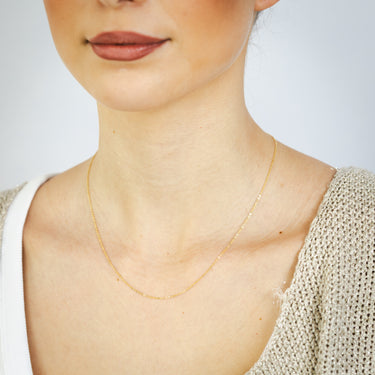 9ct Yellow Gold Fine 40+5cm Chain