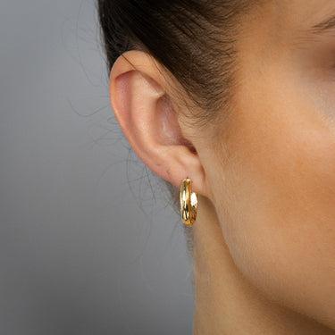 9ct Yellow Gold Fancy Patterned Hoop Earrings