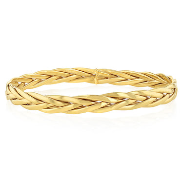 9ct Yellow Gold Braided Pattern Bangle