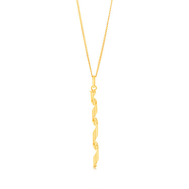 9ct Yellow Gold Twisted Pendant
