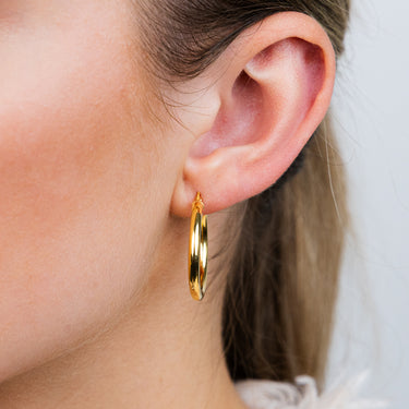 9ct Yellow Gold Polished 20mm Hoop Earrings