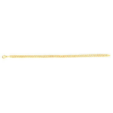 9ct Yellow Gold Flat Concave 120Gauge Curb 21cm Bracelet