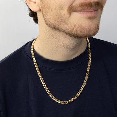 9ct Yellow Gold Superlight Hollow 180 Gauge Miami 55cm Chain