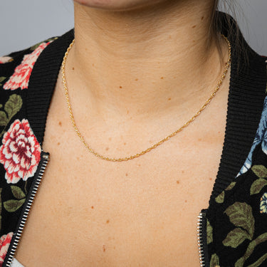 9ct Yellow Gold Hollow 42 Gauge Double Rope 45cm Chain