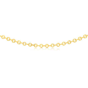 9ct Yellow Gold Link Hollow Chain 50cm Chain
