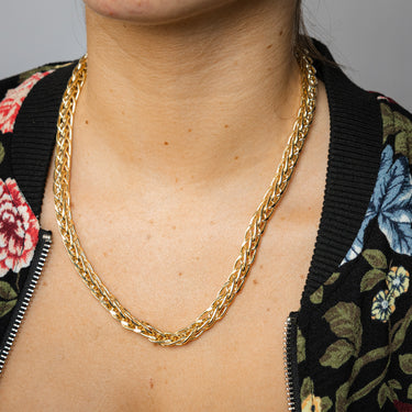 9ct Yellow Gold Diamond Cut Wheat Hollow 50cm Chain