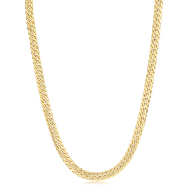 9ct Yellow Gold Textured Herringbone Hollow 55cm Chain