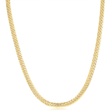 9ct Yellow Gold Textured Herringbone Hollow 55cm Chain