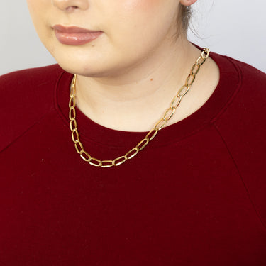 9ct Yellow Gold Hollow 55ccm Figaro Chain