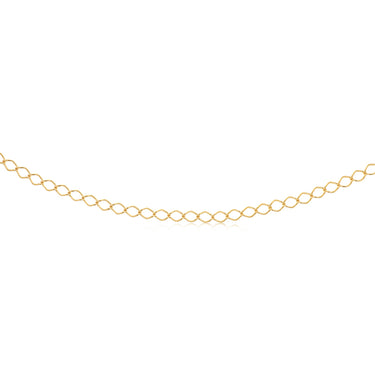 9ct Yellow Gold Hollow 45cm Curb Chain