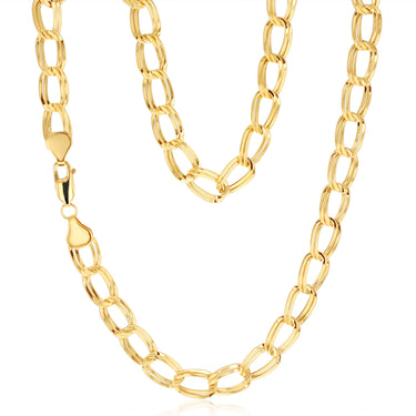9ct Yellow Gold Hollow 45cm Curb Chain