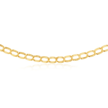 9ct Yellow Gold Hollow 45cm Curb Chain