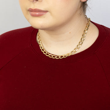 9ct Yellow Gold Hollow 45cm Curb Chain