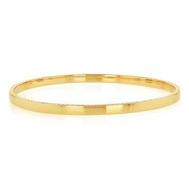 9ct Yellow Gold Fancy 65mm Hollow Bangle