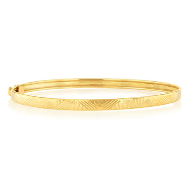 9ct Yellow Gold Solid 65mm Bangle