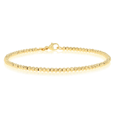 9ct Yellow Gold Fancy Beads Bracelet