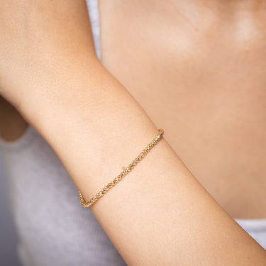 9ct Yellow Gold Fancy Beads Bracelet