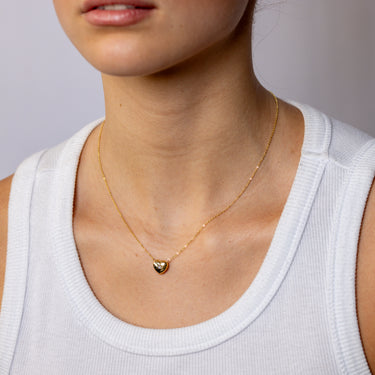 9ct Yellow Gold Polished Heart Pendant on Chain