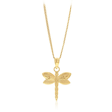 9ct Three Tone Dragonfly Pendant