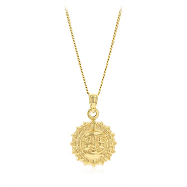 9ct Yellow Gold Sun Pendant