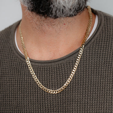 9ct Yellow Gold Curb Concave Lightweight 150 Gauge 60cm Chain