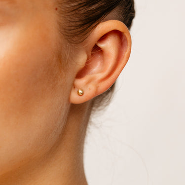 9ct Yellow Gold 4mm Polished Ball Stud Earrings