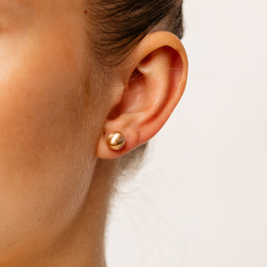 9ct Rose Gold 8mm Polished Ball Stud Earrings