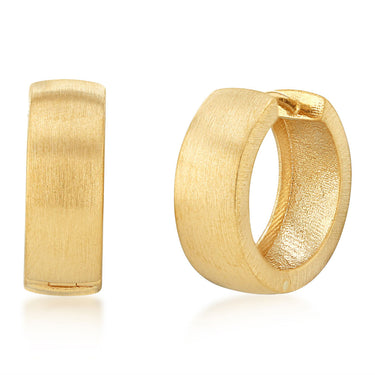9ct Yellow Gold Thick Huggie Earrings