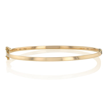Plain Hinge Bangle in 9ct Yellow Gold